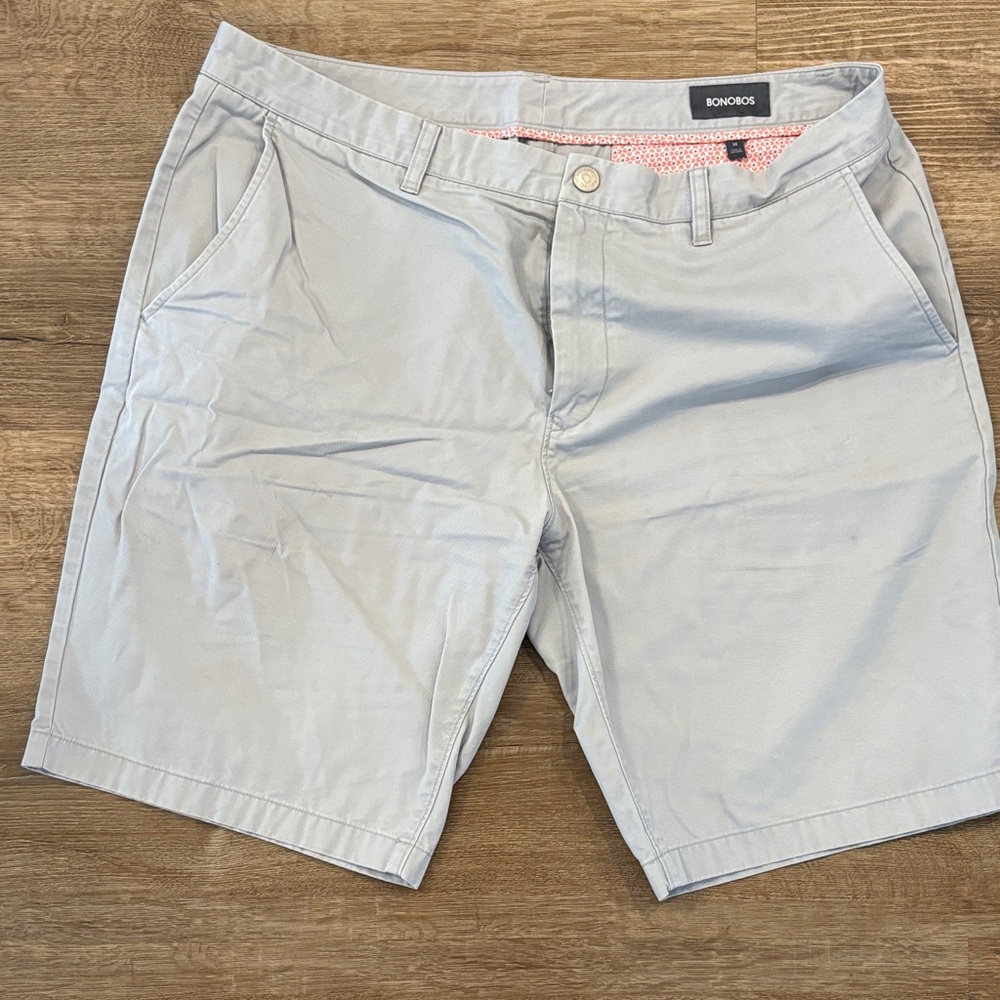 Bonobos Men's Gray Flat Front Shorts